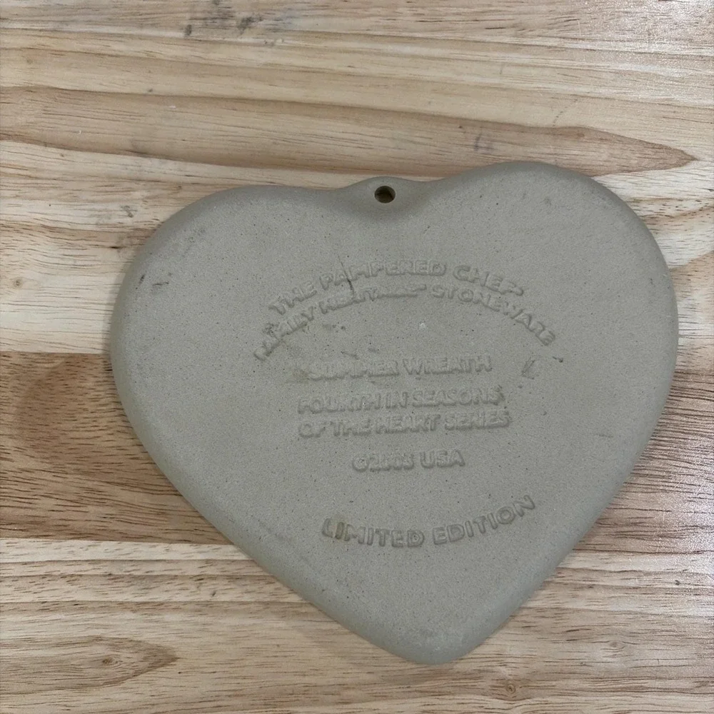 Pampered‎ Chef Summer Wreath Cookie Mold Stoneware 2003 4th Seasons Of The Heart